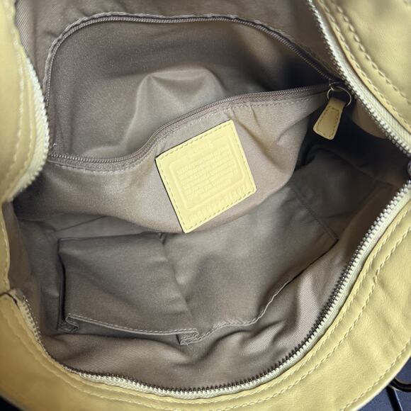 Vintage Coach Zoe Hobo Shoulder Bag Yellow Leather Y2K - Picture 12 of 14